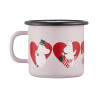 Moomin Enamel Mug 0.25 L Heart Pink
