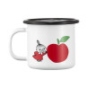 Moomin Enamel Mug Joyful Apples Red Little My 0.15 L Muurla
