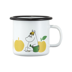 Moomin Enamel Mug 0.25 L Joyful Apples Yellow Moomintroll Muurla