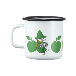 Moomin Enamel Mug 0.37 L Joyful Apples Green Snufkin Muurla