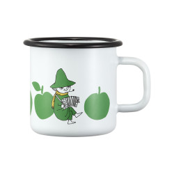 Moomin Enamel Mug 0.37 L Joyful Apples Green Snufkin Muurla