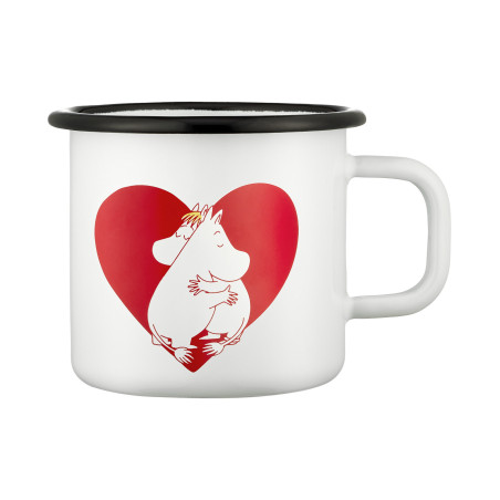 Moomin Enamel Mug 0.37 L  Heart White Muurla Outlet 20%