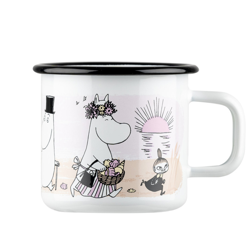 Moomin Enamel Mug on the Beach 0.37 L Outlet 40%