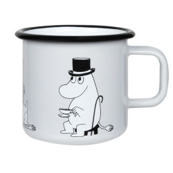 Moomin Enamel Mug Moominpappa Retro Grey 0.37 L Outlet 40%