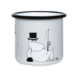 Moomin Enamel Mug Moominpappa Retro Grey 0.37 L Outlet 40%