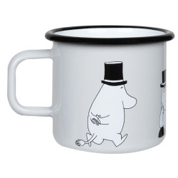 Moomin Enamel Mug Moominpappa Retro Grey 0.37 L Outlet 40%