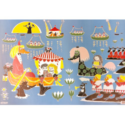 Moomin Poster Wraping Paper 50 x 70 cm Miffle and Toffle