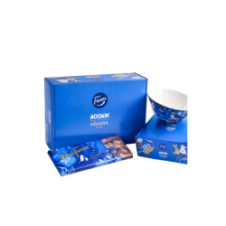 Moomin 80 Fazer Arabia Gift Box Chocolate Bar and Bowl 15 cm