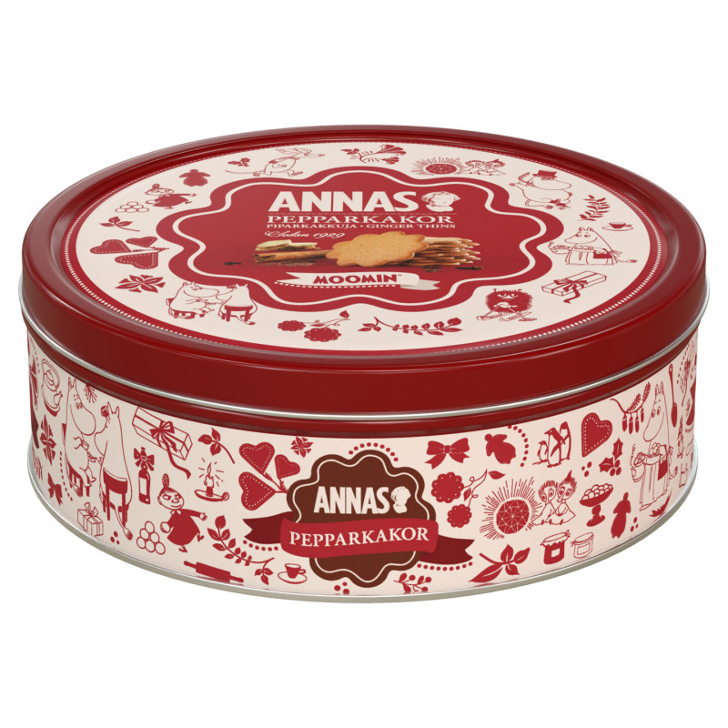 Moomin by Annas Gingerbread Thins Biscuits Tin Box 280 g