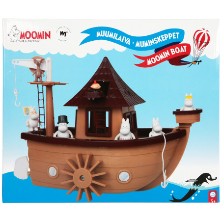 Moomin Plastic Boat and 7 Figures