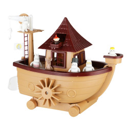 Moomin Plastic Boat and 7 Figures