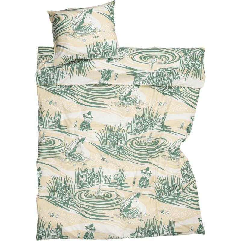 Moomin Duvet Cover Pillowcase Set Beach Day  150x210cm