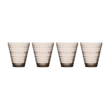 Kastehelmi Tumblers Set of 4 Linen 0.3 L Iittala