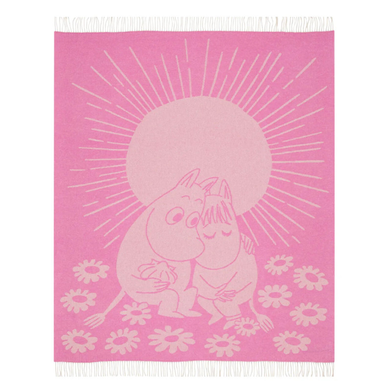 Moomin Throw Blanket Sweethearts Pink 125 x 170 cm Arabia