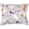 Moomin Pillowcase Flower Garden Grey Lilac 50 x 60 cm Arabia