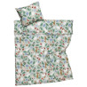 Moomin Duvet Cover Pillowcase Set Flower Garden Grey Green  150 x 210 cm
