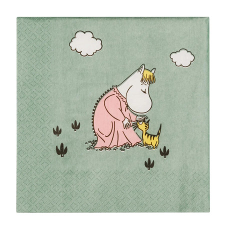 Moomin Paper Napkin 33 cm Loving Care Green Arabia 2026