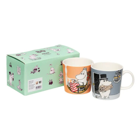 Moomin Mug Set 0.3 L x 2 Moominmamma and Moominpappa 80 in Gift Box