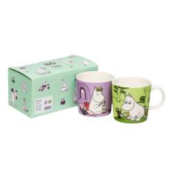 Moomin Mug Set 0.3 L x 2 Snorkmaiden and Moomintroll 80 in Gift Box