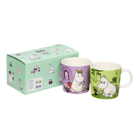 Moomin Mug Set 0.3 L x 2 Snorkmaiden and Moomintroll 80 in Gift Box