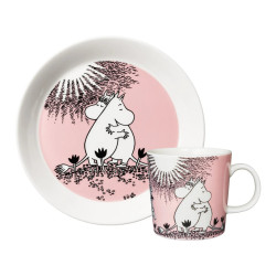 Moomin Set Gift Box Love 30 Plate and Mug Arabia