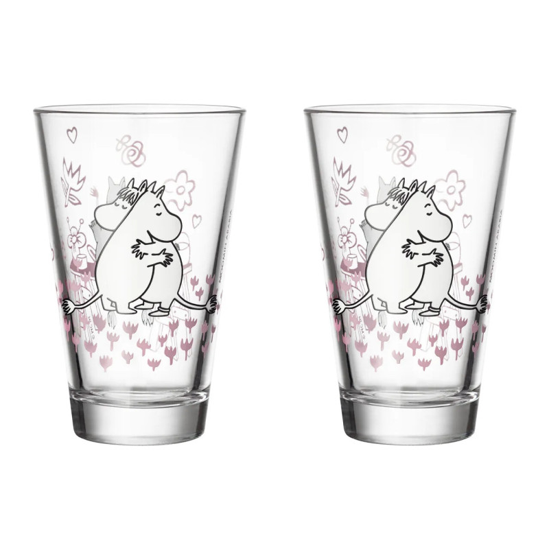 Moomin Love 30 Tumblers Drinking Glasses 2 pcs