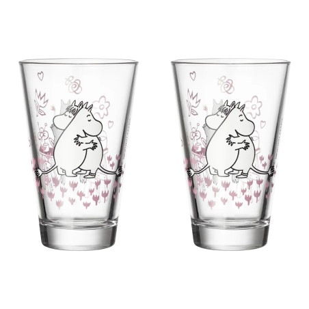 Moomin Love 30 Tumblers Drinking Glasses 2 pcs