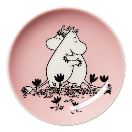 Moomin Mini Plate 10.5 cm Love 30 Pink Arabia