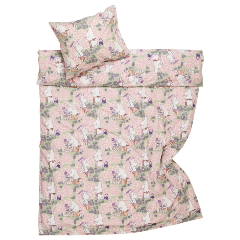 Moomin Duvet Cover Pillowcase Rose Garden 150 x 210 cm Arabia