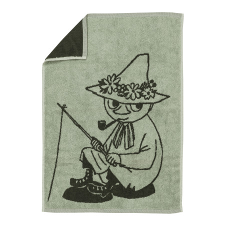 Moomin Hand Towel Snufkin Fishing Green 50 x 70 cm Arabia