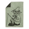 Moomin Hand Towel Snufkin Fishing Green 50 x 70 cm Arabia