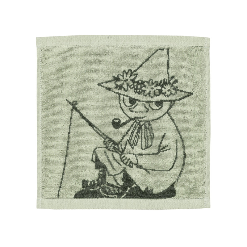 Moomin Mini Towel 25 x 25 cm Snufkin Fishing Green