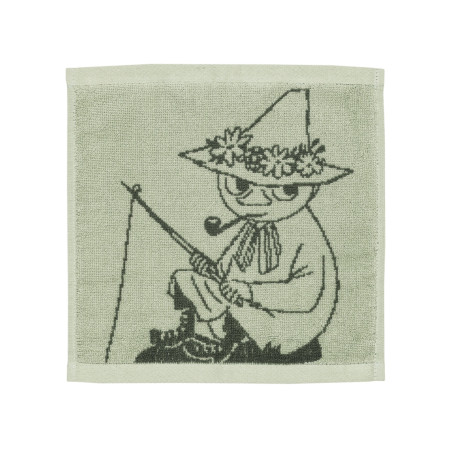 Moomin Mini Towel 25 x 25 cm Snufkin Fishing Green