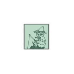 Moomin Mini Towel 25 x 25 cm Snufkin Fishing Green