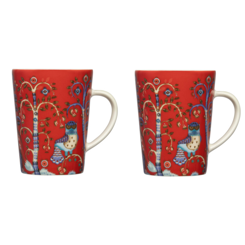 Iittala Taika Red Mug 0.3 L Set of 2 in Gift Box