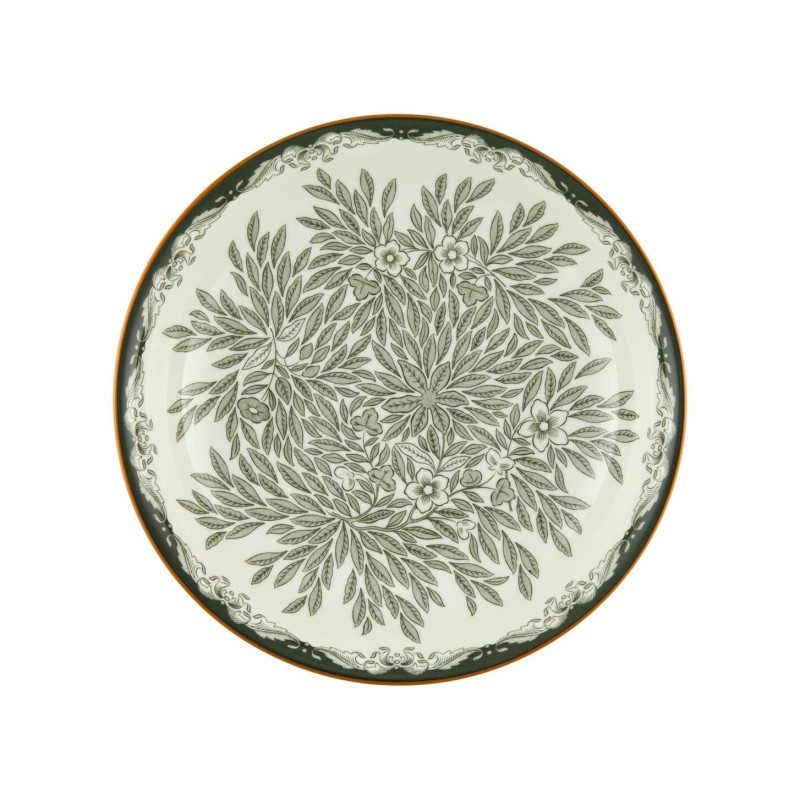 Ostindia Floris Green Deep Plate 22 cm
