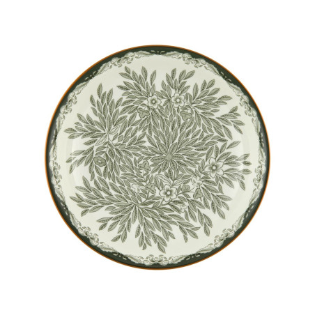 Ostindia Floris Green Deep Plate 22 cm