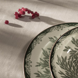 Ostindia Floris Green Deep Plate 22 cm