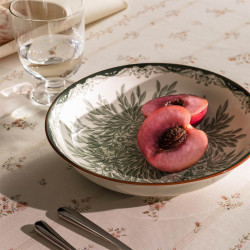 Ostindia Floris Green Deep Plate 22 cm