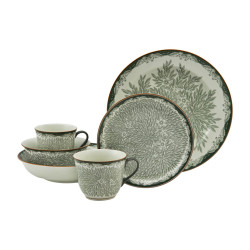 Ostindia Floris Green Deep Plate 22 cm
