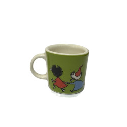 Moomin Decorative Mini Mug Thingummy and Bob Green 3.7 cm Arabia