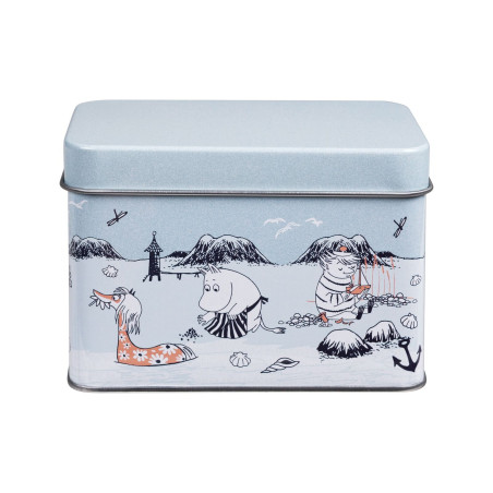 Moomin Beach Trip Tea Tin Box Blue