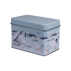 Moomin Beach Trip Tea Tin Box Blue