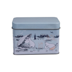 Moomin Beach Trip Tea Tin Box Blue