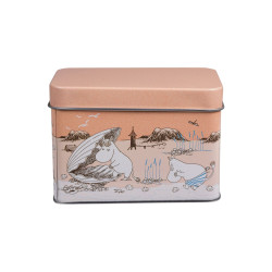 Moomin Beach Trip Tea Tin Box Orange