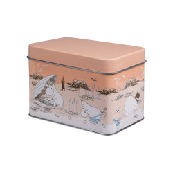 Moomin Beach Trip Tea Tin Box Orange