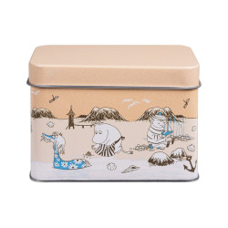 Moomin Beach Trip Tea Tin Box Orange