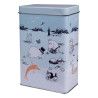 Moomin Coffee Tea Tin Box Beach Trip Blue