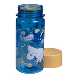 Moomin Plastic Drinking Bottle 0.3 L Beach Play Blue