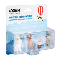 Moomin Plastic Figures Snufkin, Sniff, Little My, Snork